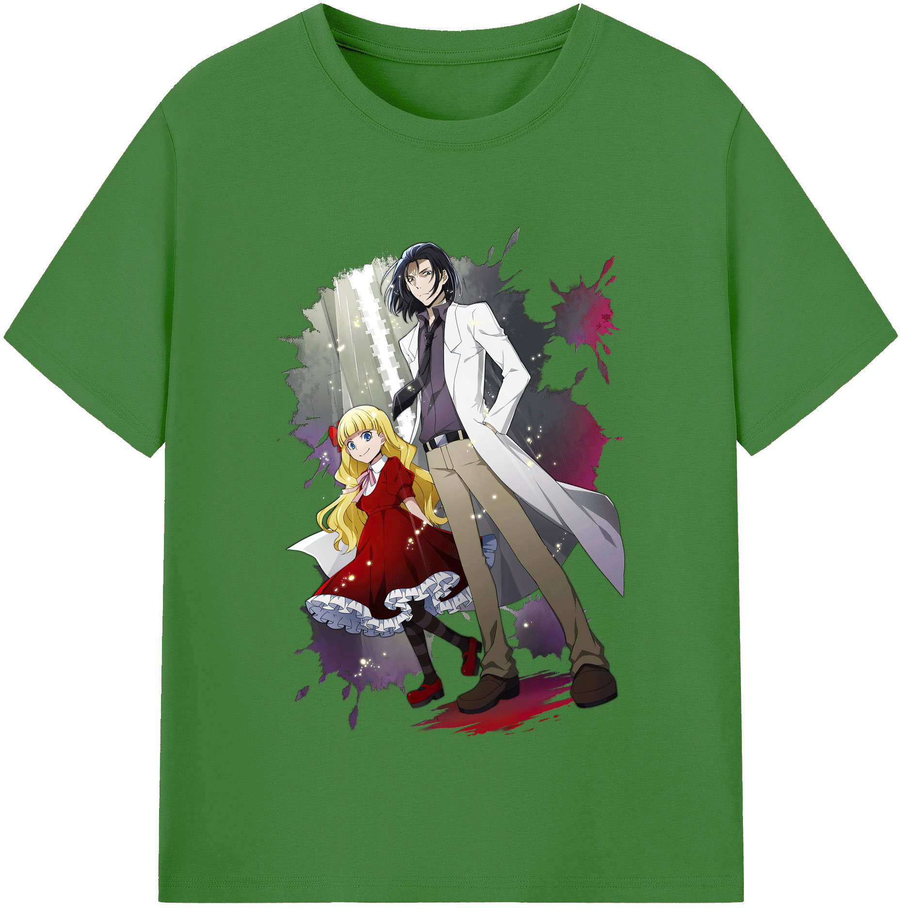 （画像用） 文豪ストレイドッグス Bungo Stray Dogs レディースカジュアルプリントTシャツ（綿100％）